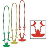 Custom Fiesta Beads w/ Sombrero Medallion, 33