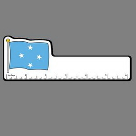 6" Ruler W/ Flag of Federated States Micronesia