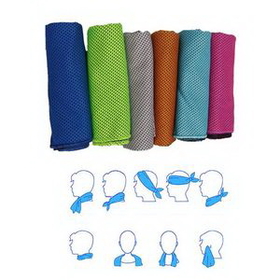 Custom Instant Cooling Towel for Sports, 11 7/8" L x 39 3/8" W