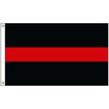 Custom 2' x 3' Thin Red Line Flag w/ Heading & Grommets