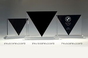 Custom Victory Award Optical Crystal Award Trophy., 7" L x 9.375" W x 2.75" H