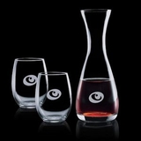 Custom 25 Oz. Bishop Carafe with 2 Stanford Wine Glass