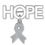Blank Hope with Grey Ribbon Charm Pin, 1 1/4" W x 1 1/4" H, Price/piece