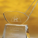 Custom Crystal Golf Award (7.5