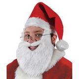 Custom Plush Santa Hat w/ Beard & Moustache