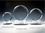 Custom Circle Award optical crystal award trophy., 10" L x 8" W x 2.75" H, Price/piece