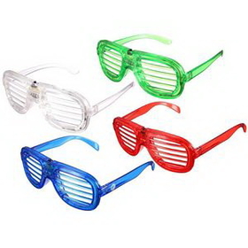 Custom Shutter LED Glasses, 5.7" L x 2" W