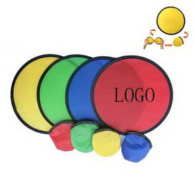 Custom Foldable Round Hand Fan with Pouch, 10" Diameter