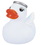 Custom Mini Rubber Angel Duck Toy, 2 1/4" L x 1 7/8" W x 2 1/2" H, Price/piece