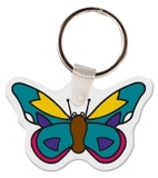 Gemini Custom Soft Vinyl Butterfly Key Tag, 2.35
