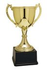 Custom Gold Plated Aluminum Cup Trophy w/ Plastic Base (16 3/4