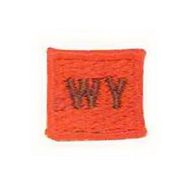 Custom State Shape Embroidered Applique - Wyoming