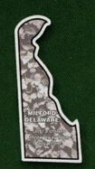 Custom 3.1-5 Sq. In. (B) Magnet - State of Delaware, 30mm Thick