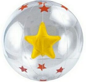 Custom 16" Inflatable Transparent Beach Ball w/ Star Insert