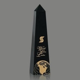 Custom Black Genuine Marble Obelisk Award (8