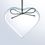 Custom Beveled Clear Glass Ornament - Heart Screened, 3 7/8" H X 3.5" W X 3/16" D, Price/piece
