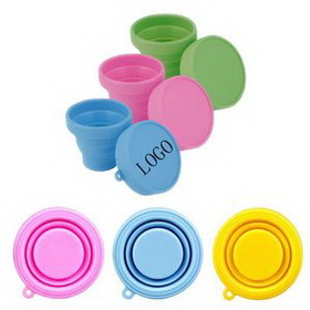 Custom Foldable Silicone Cup, 3 1/8" Diameter x 3" H