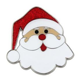 Blank Holiday - Santa Pin, 1 1/2" H