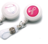Custom Breast Cancer Awareness Plastic Badge Reel