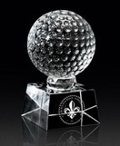 Custom Small Crystal Golf Award, 3