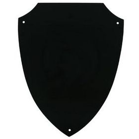 Blank Black Brass Shield (6"X7 1/2")