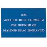 Custom Metallic Blue Aluminum Engraving Sheet Stock (12
