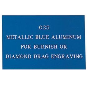 Custom Metallic Blue Aluminum Engraving Sheet Stock (12"X24"X0.025")