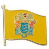 Blank New Jersey State Flag Pin