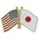 Blank Patriot Lapel Pins (American & Japanese Flags), 7/8" W, Price/piece