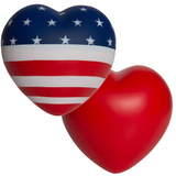 Custom Flag Heart Piece Squeezies Stress Reliever