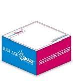 Custom Stik-On Adhesive Note Cube W/ 2 Colors & 2 Sides (2.75