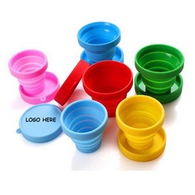 Custom Foldable Silicone Collapsible Cup, 3 1/8" D