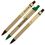 Custom Recycled Cardboard Clicker Pen w/ Bamboo Clip, Price/piece
