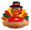 Blank Rubber Festive Turkey Duck, 3" L x 4" W x 3 3/4" H