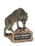 Blank Wolf School Mascot Sculpture, 5 7/8