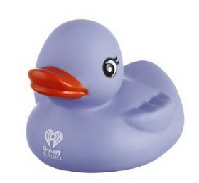 Custom Rubber Purple Duck, 3 3/4" L x 3" W x 2 7/8" H