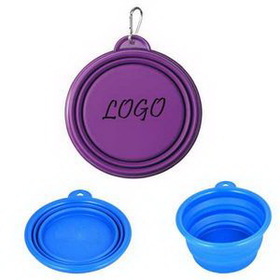 Custom Collapsible Silicone Dog Powl, 5.1" L x 5.1" W x 2.2" H