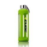 Custom The Pure Glass/Silicone Bottle - 17oz Lime Green, 2.625