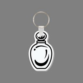 Custom Key Ring & Punch Tag - Oval Perfume Bottle