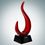 Custom Art Glass The Red Jay Award, 12" H x 4 3/8" W x 4" D, Price/piece