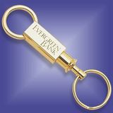 MDS Custom 2 Rings Chrome Plated Keyring With Quick Release, 3 3/4