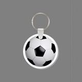 Key Ring & Full Color Punch Tag - Soccer Ball
