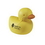 Custom Rubber Ducky Shaped Stress Reliever, 2.75" L x 2.5" W, Price/piece