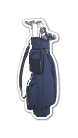 Custom 3.1-5 Sq. In. (B) Magnet - Golf Bag & Clubs, 30mm Thick