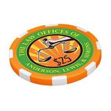 Custom Poker Chips 8-Stripe Triton (Orange), 40Mm Diameter X 3.5Mm Thick