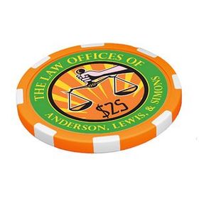 Custom Poker Chips 8-Stripe Triton (Orange), 40Mm Diameter X 3.5Mm Thick