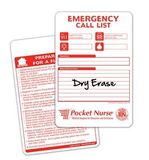 Custom Dry Erase Emergency/ Storm Preparation Call List - Plastic Sign, 4