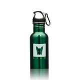 Custom Wide Mouth Bottle with Carabiner - 16oz Hunter Green, 2.75
