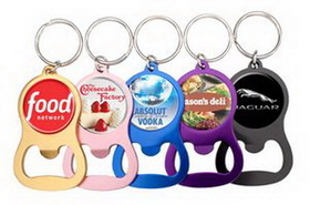 Custom Color Bottle Opener Keytags, 3.5" H x 1.5" W