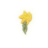 Custom Holiday Embroidered Applique - Daffodil Flower